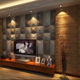 Quality 3D Leather Panels Faux-Leahter Glue UP Tiles One square meter #A29ot-long-roof-pyramids - Image 3